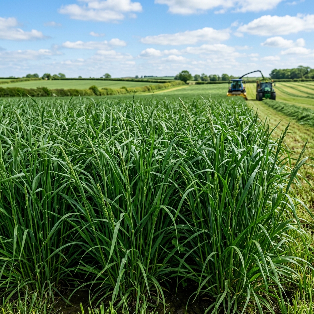Gęsta, wysokobiałkowa trawa gotowa do zbioru
